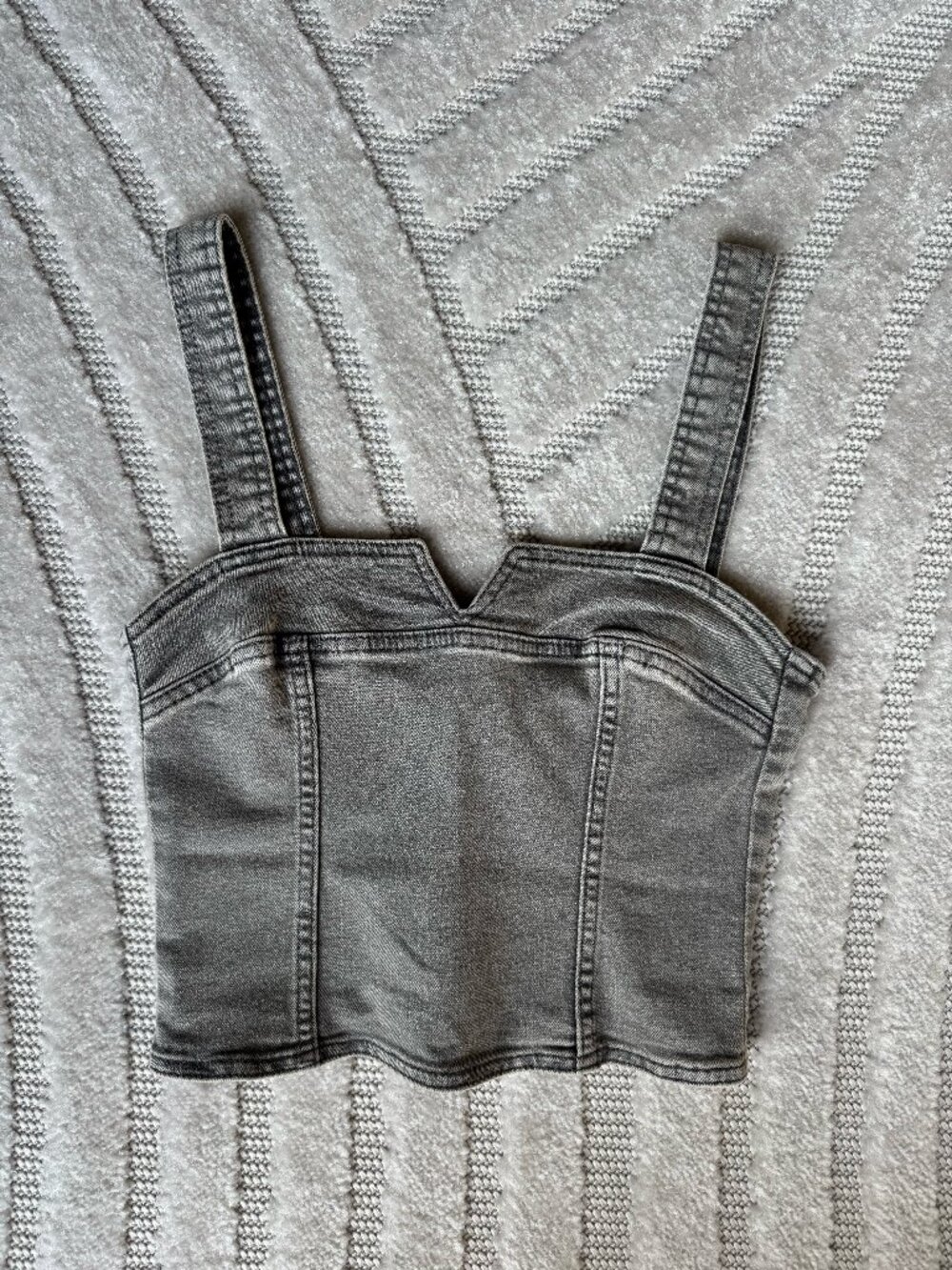 Gray Denim Tank Top, Size XS